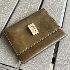 Moschino Leather Wallet (Olive)